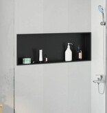 VidaXL Douche Niche Zwart 90 x 30 x 9.5 cm Roestvrij staal