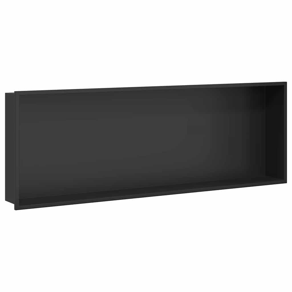 VidaXL Douche Niche Zwart 90 x 30 x 9.5 cm Roestvrij staal