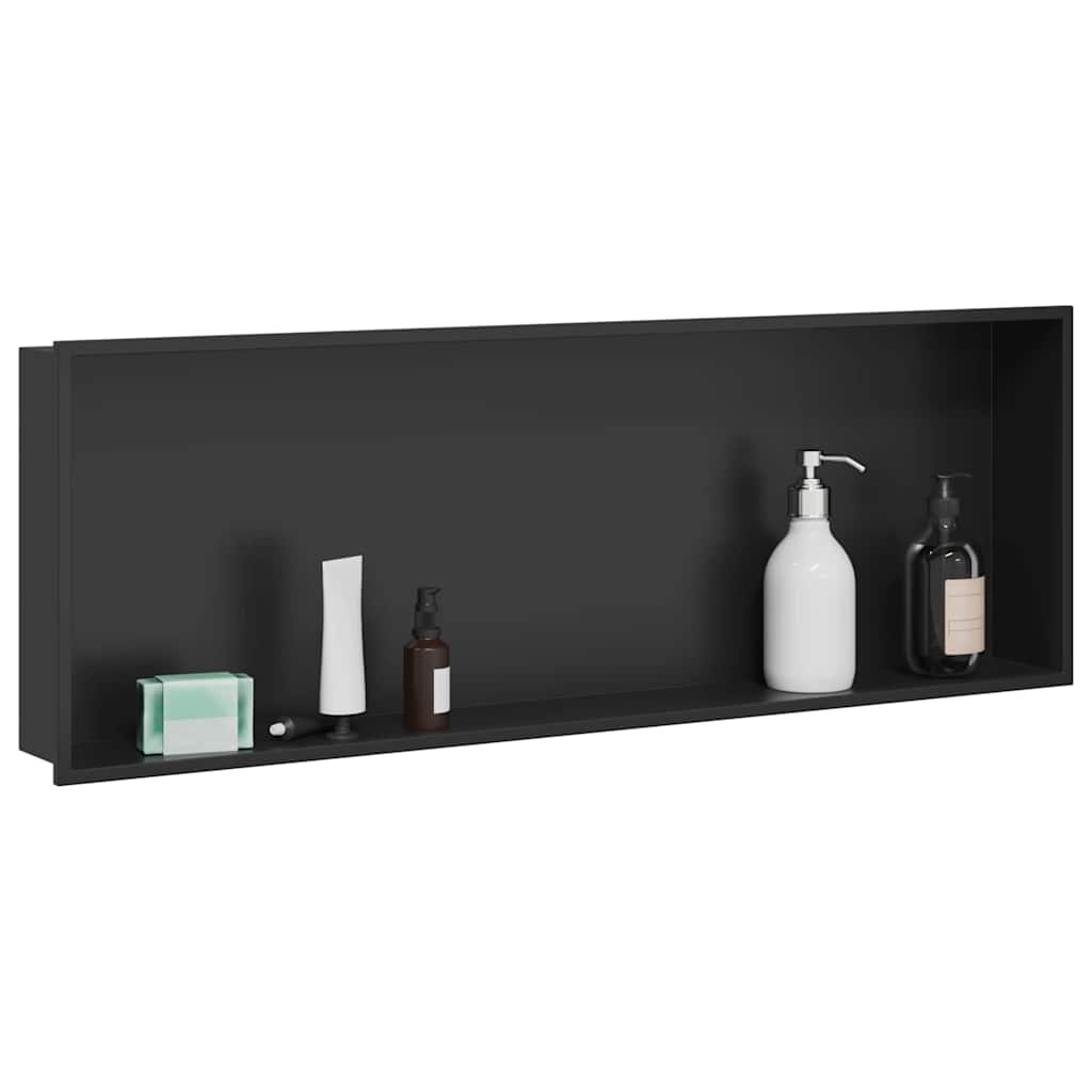 VidaXL Douche Niche Zwart 90 x 30 x 9.5 cm Roestvrij staal