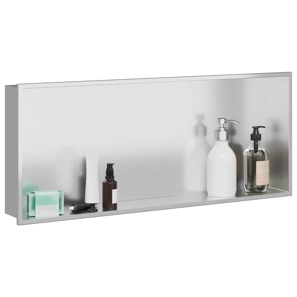 VidaXL Douche Niche Zilver 75 x 30 x 9.5 cm Roestvrij staal