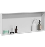 VidaXL Douche Niche Wit 75 x 30 x 9.5 cm Roestvrij staal