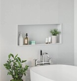 VidaXL Douche Niche Wit 75 x 30 x 9.5 cm Roestvrij staal