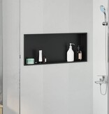 VidaXL Douche Niche Zwart 75 x 30 x 9.5 cm Roestvrij staal