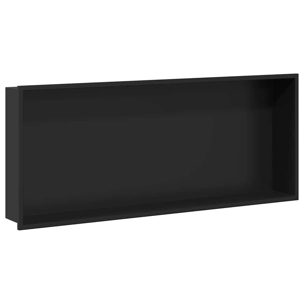 VidaXL Douche Niche Zwart 75 x 30 x 9.5 cm Roestvrij staal