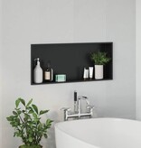 VidaXL Douche Niche Zwart 75 x 30 x 9.5 cm Roestvrij staal