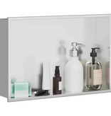 VidaXL Douche Niche Zilver 45 x 30 x 9.5 cm Roestvrij staal