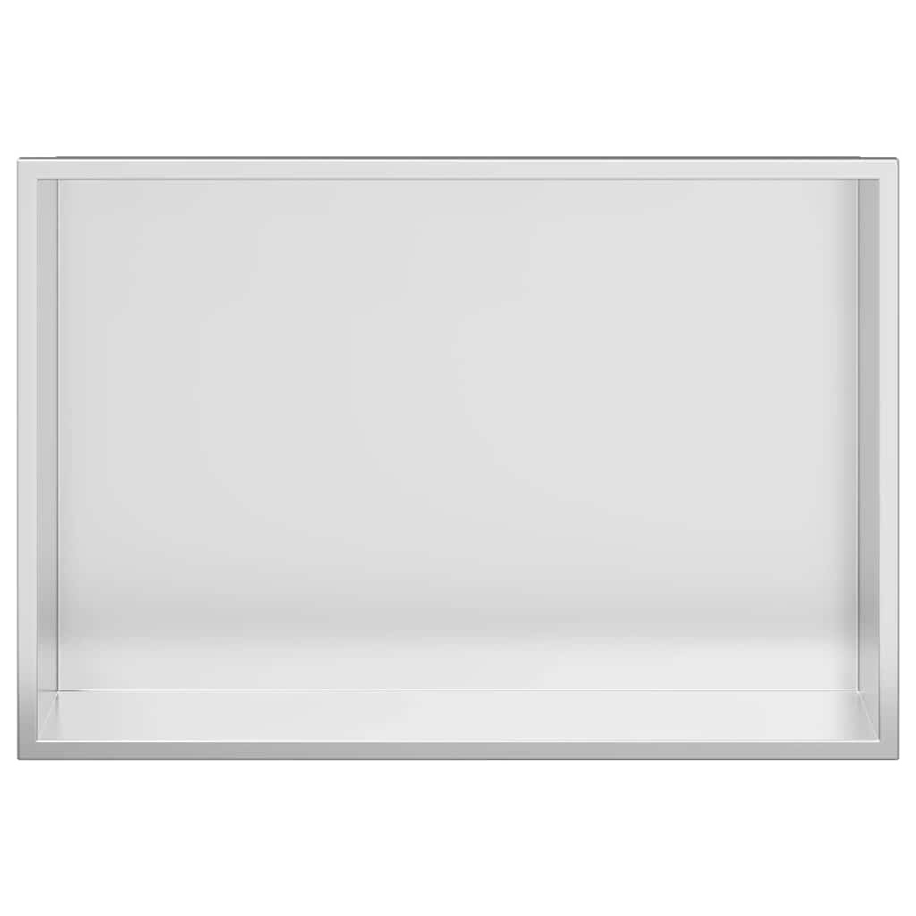 VidaXL Douche Niche Zilver 45 x 30 x 9.5 cm Roestvrij staal