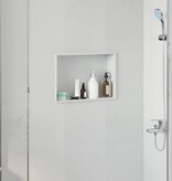 VidaXL Douche Niche Wit 45 x 30 x 9.5 cm Roestvrij staal