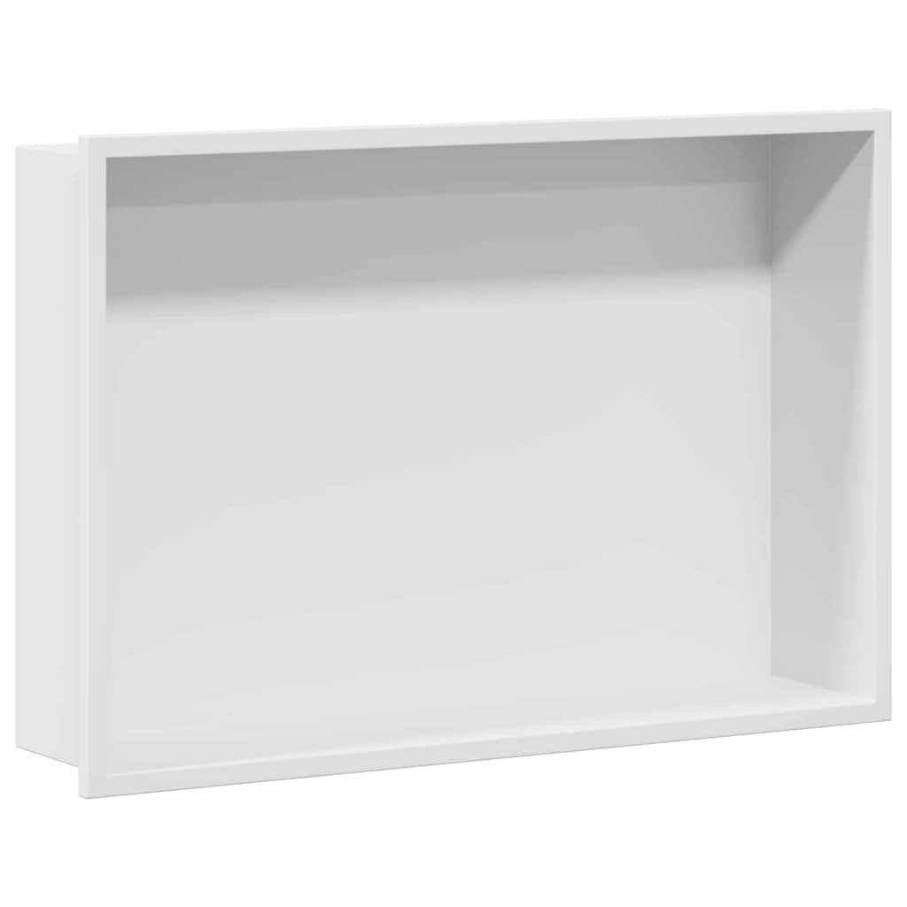 VidaXL Douche Niche Wit 45 x 30 x 9.5 cm Roestvrij staal