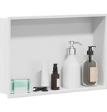 VidaXL Douche Niche Wit 45 x 30 x 9.5 cm Roestvrij staal