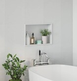 VidaXL Douche Niche Wit 45 x 30 x 9.5 cm Roestvrij staal