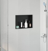 VidaXL Douche Niche Zwart 45 x 30 x 9.5 cm Roestvrij staal
