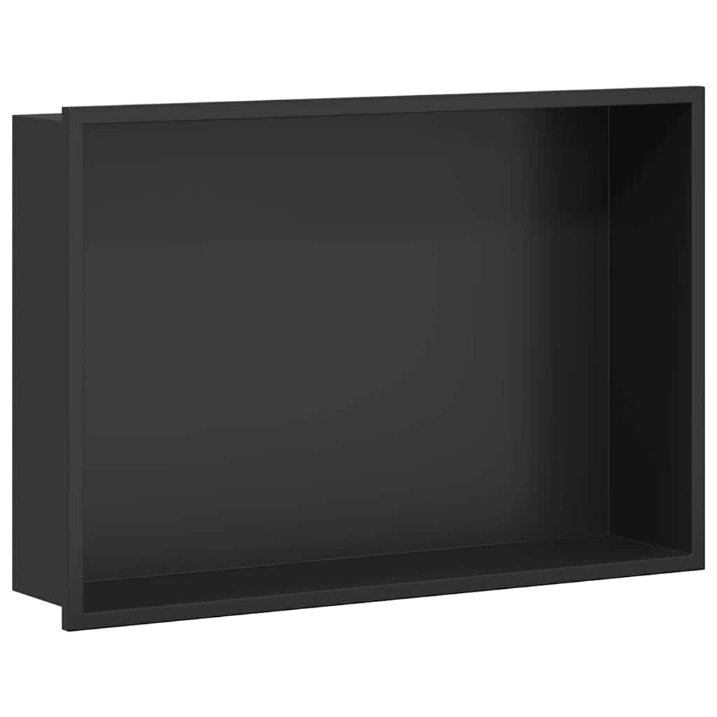 VidaXL Douche Niche Zwart 45 x 30 x 9.5 cm Roestvrij staal