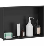 VidaXL Douche Niche Zwart 45 x 30 x 9.5 cm Roestvrij staal