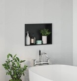 VidaXL Douche Niche Zwart 45 x 30 x 9.5 cm Roestvrij staal