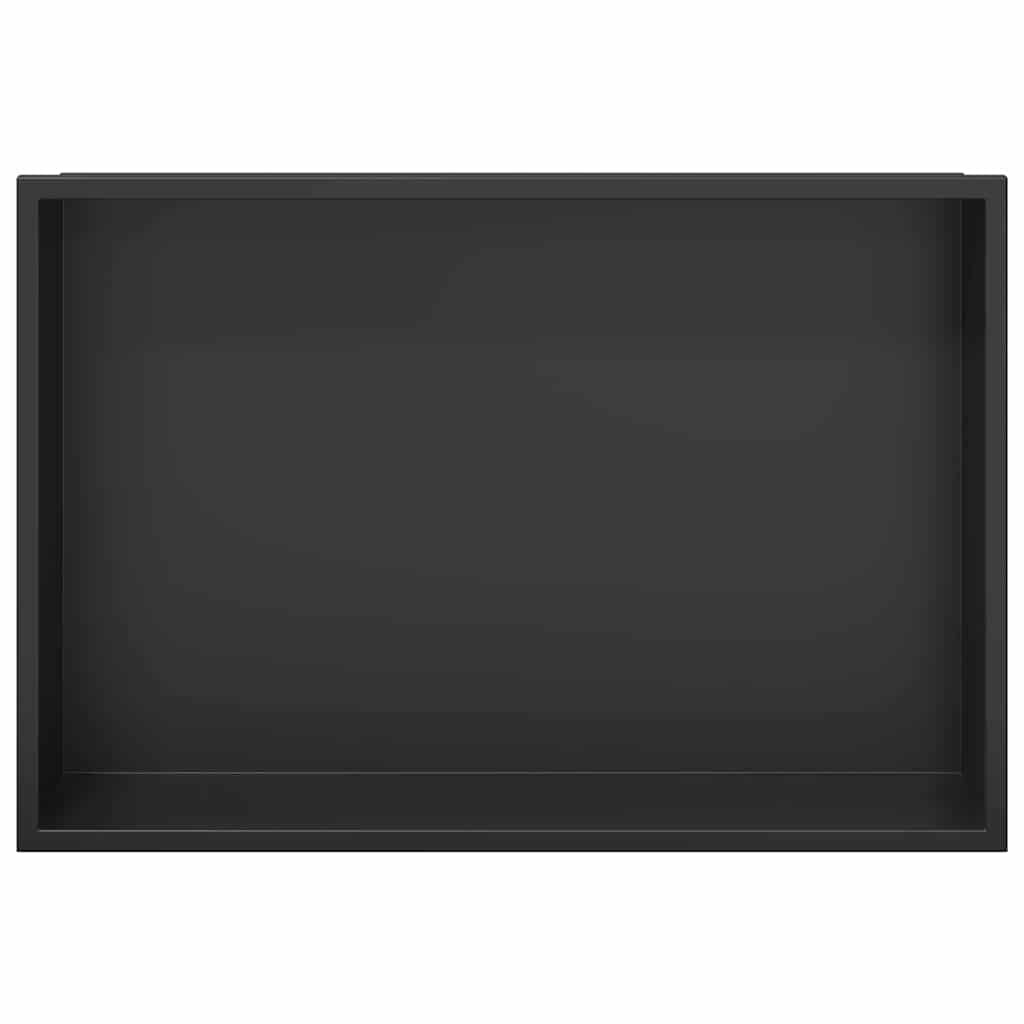 VidaXL Douche Niche Zwart 45 x 30 x 9.5 cm Roestvrij staal