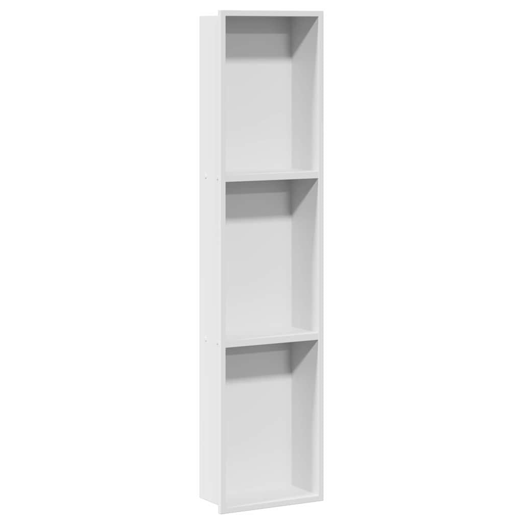 VidaXL Douche Niche Wit 90 x 20 x 9.5 cm Roestvrij staal