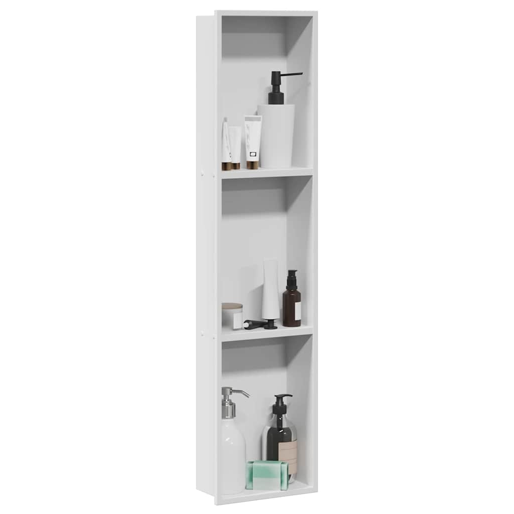 VidaXL Douche Niche Wit 90 x 20 x 9.5 cm Roestvrij staal