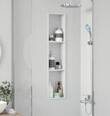 VidaXL Douche Niche Wit 90 x 20 x 9.5 cm Roestvrij staal