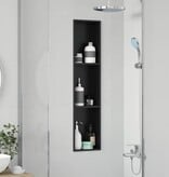 VidaXL Douche Niche Zwart 90 x 20 x 9.5 cm Roestvrij staal