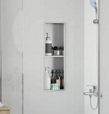 VidaXL Douche Niche Zilver 60 x 20 x 9.5 cm Roestvrij staal