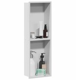 VidaXL Douche Niche Wit 60 x 20 x 9.5 cm Roestvrij staal
