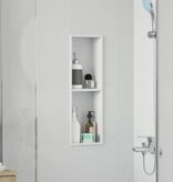 VidaXL Douche Niche Wit 60 x 20 x 9.5 cm Roestvrij staal