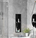 VidaXL Douche Niche Zwart 60 x 20 x 9.5 cm Roestvrij staal