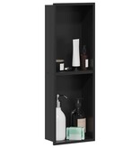 VidaXL Douche Niche Zwart 60 x 20 x 9.5 cm Roestvrij staal