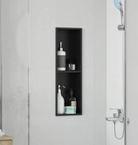VidaXL Douche Niche Zwart 60 x 20 x 9.5 cm Roestvrij staal