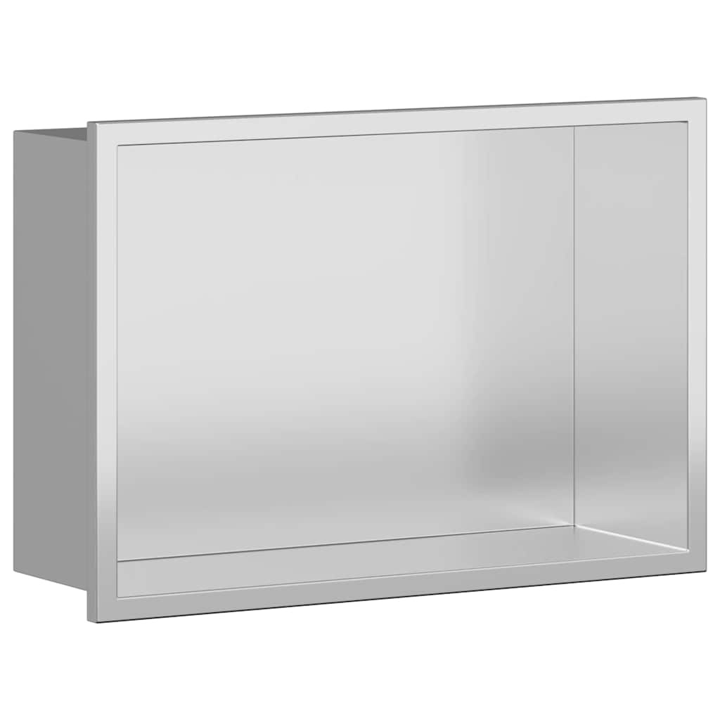 VidaXL Douche Niche Zilver 30 x 20 x 9.5 cm Roestvrij staal