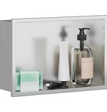 VidaXL Douche Niche Zilver 30 x 20 x 9.5 cm Roestvrij staal