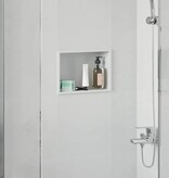 VidaXL Douche Niche Wit 30 x 20 x 9.5 cm Roestvrij staal