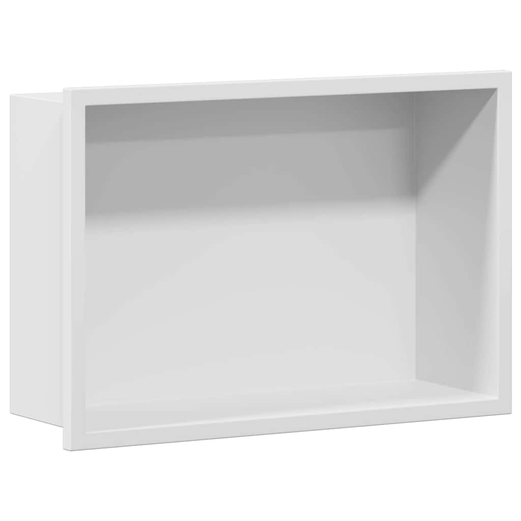 VidaXL Douche Niche Wit 30 x 20 x 9.5 cm Roestvrij staal