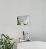 VidaXL Douche Niche Wit 30 x 20 x 9.5 cm Roestvrij staal