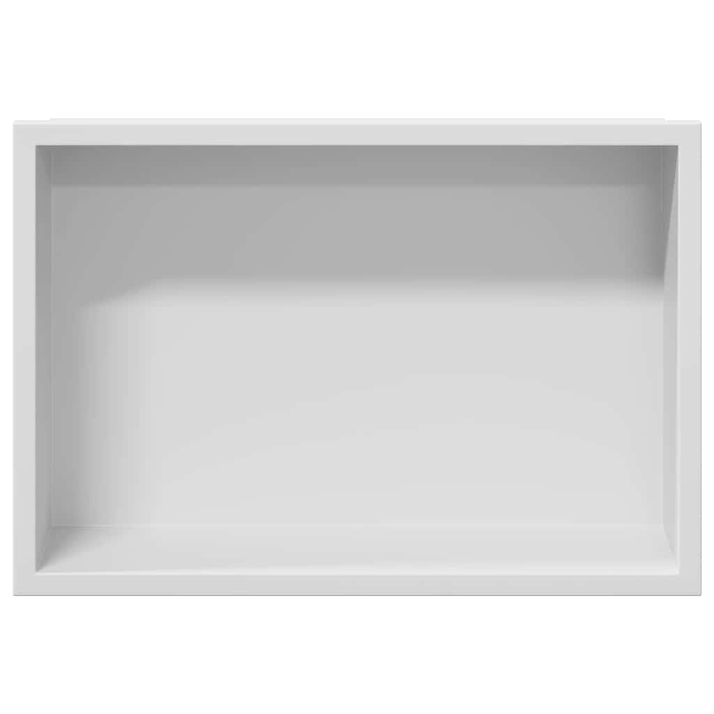 VidaXL Douche Niche Wit 30 x 20 x 9.5 cm Roestvrij staal