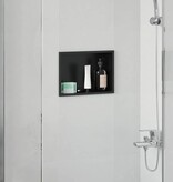 VidaXL Douche Niche Zwart 30 x 20 x 9.5 cm Roestvrij staal