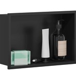 VidaXL Douche Niche Zwart 30 x 20 x 9.5 cm Roestvrij staal