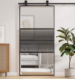 VidaXL Schuifdeur Zwart 102.5 x 205 cm Gehard glas en Aluminium