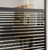 VidaXL Schuifdeur Zwart 102.5 x 205 cm Gehard glas en Aluminium