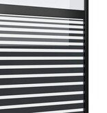 VidaXL Schuifdeur Zwart 102.5 x 205 cm Gehard glas en Aluminium