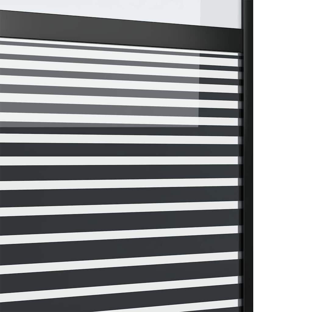 VidaXL Schuifdeur Zwart 102.5 x 205 cm Gehard glas en Aluminium