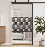 VidaXL Schuifdeur Zwart 102.5 x 205 cm Gehard glas en Aluminium