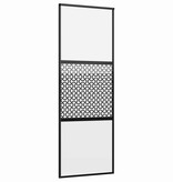 VidaXL Schuifdeur Zwart 76 x 205 cm Gehard glas en Aluminium