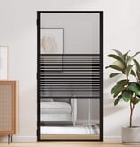 VidaXL Binnen Deur Zwart 102.5 x 201.5 cm Gehard glas en Aluminium