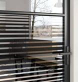 VidaXL Binnen Deur Zwart 102.5 x 201.5 cm Gehard glas en Aluminium