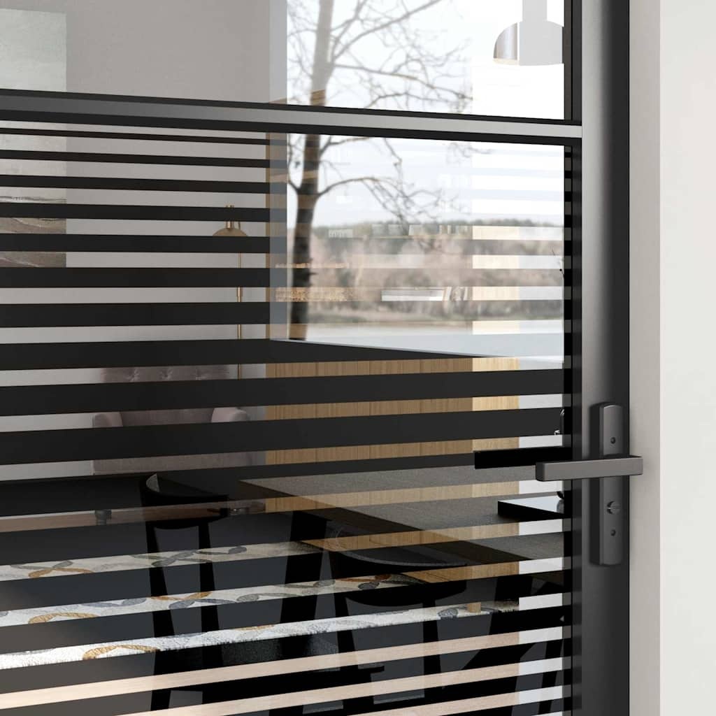 VidaXL Binnen Deur Zwart 102.5 x 201.5 cm Gehard glas en Aluminium