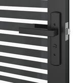 VidaXL Binnen Deur Zwart 102.5 x 201.5 cm Gehard glas en Aluminium