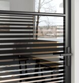 VidaXL Binnen Deur Zwart 93 x 201.5 cm Verstevigd glas, Aluminium