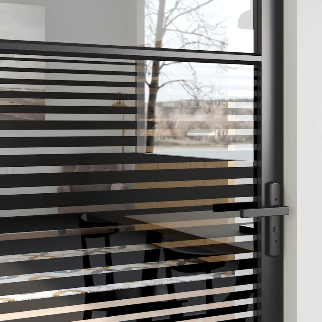 VidaXL Binnen Deur Zwart 93 x 201.5 cm Verstevigd glas, Aluminium